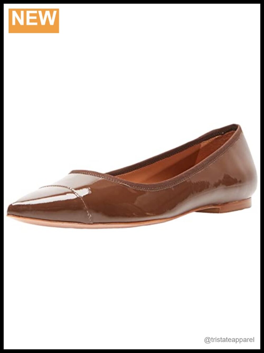 Patent Leather Pointed Toe Flats Slip On Casual Comfort